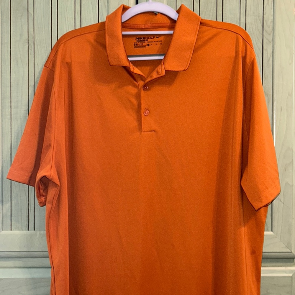 Nike Dri-Fit XL Burnt Orange Performance Golf Polo